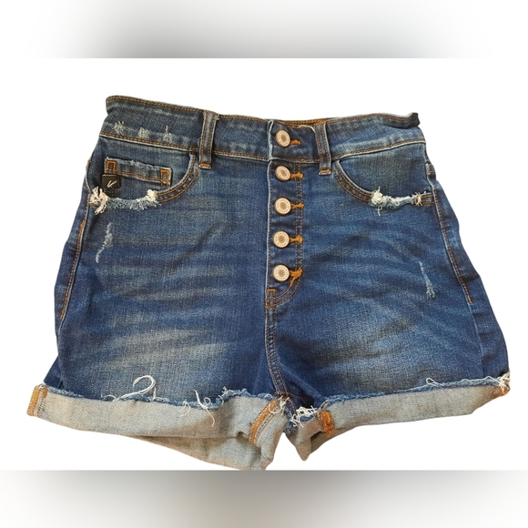 KanCan Distressed Blue Jean Shorts Size Small - Picture 1 of 8